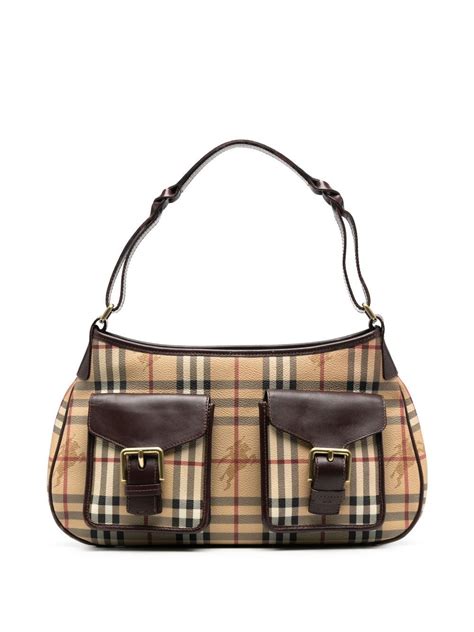 burberry vintage check handbag|Burberry vintage check shoulder bag.